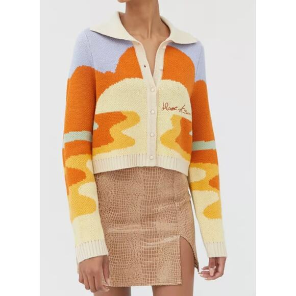 House of sunny colorful jacquard cardigan - Picture 6 of 6